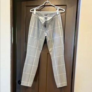 Express Gray Ankle Cropped Pants Tailored Fit